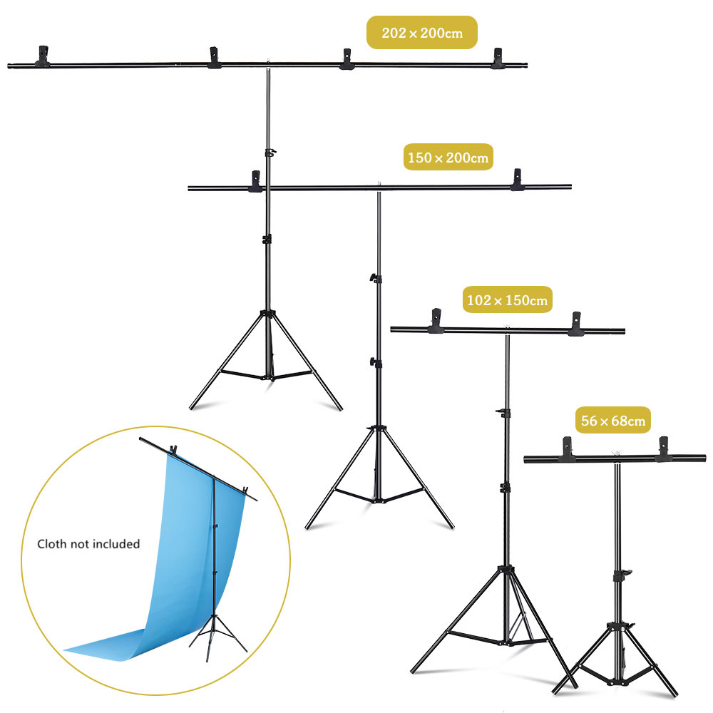 Green Screen Collapsible - Photography T-shape Background Backdrop Stand Frame