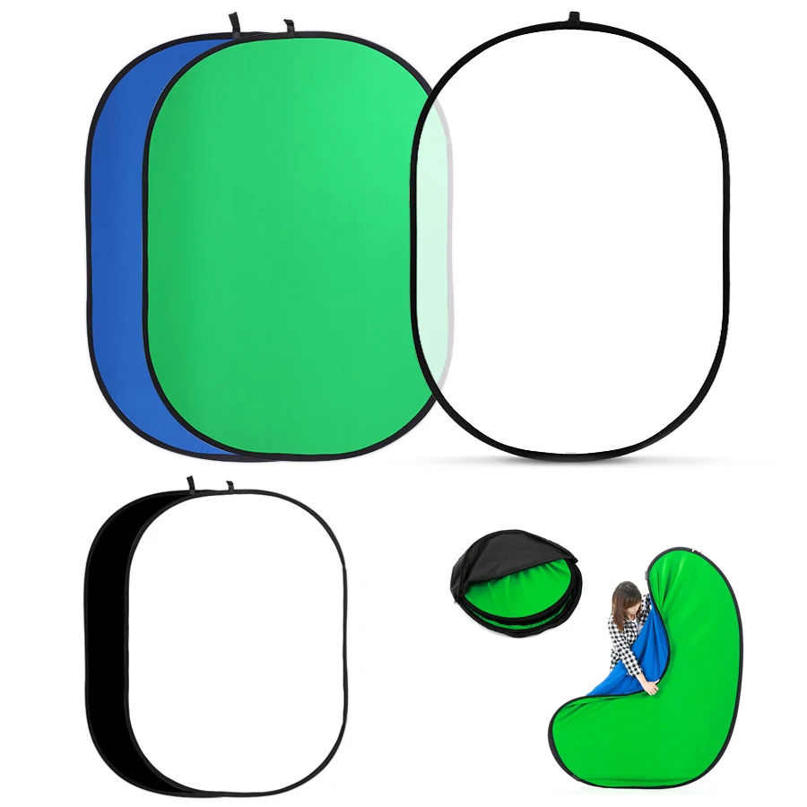 Green Screen Collapsible - TENWISH 100*150cm / 200*150cm 2in1 Collapsible