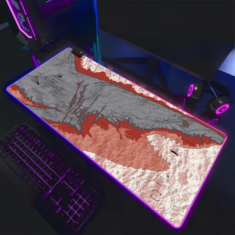 Mouse Pad Extended Rgb - Jaws Movie Ocean S Mouse Pad