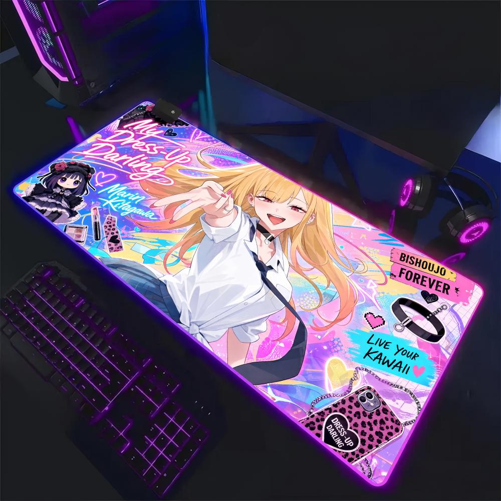 Mouse Pad Extended Rgb - My Dress-Up Darling Mouse Pad RGB,Gaming