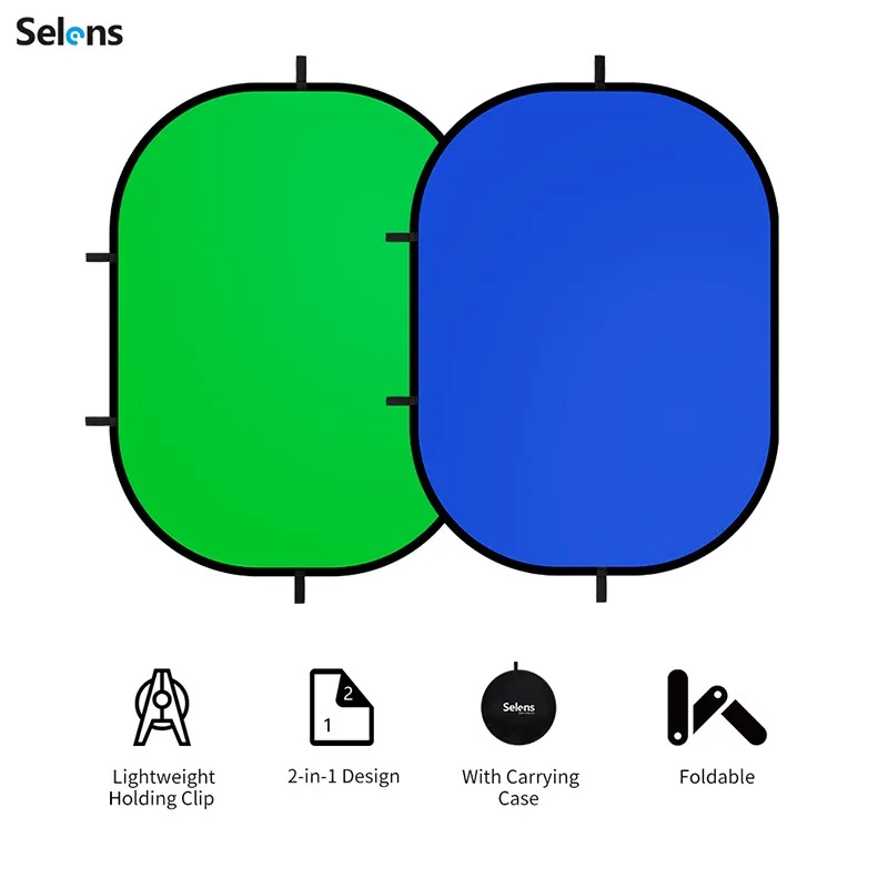 Green Screen Collapsible - Selens Green Screen Photo Background New