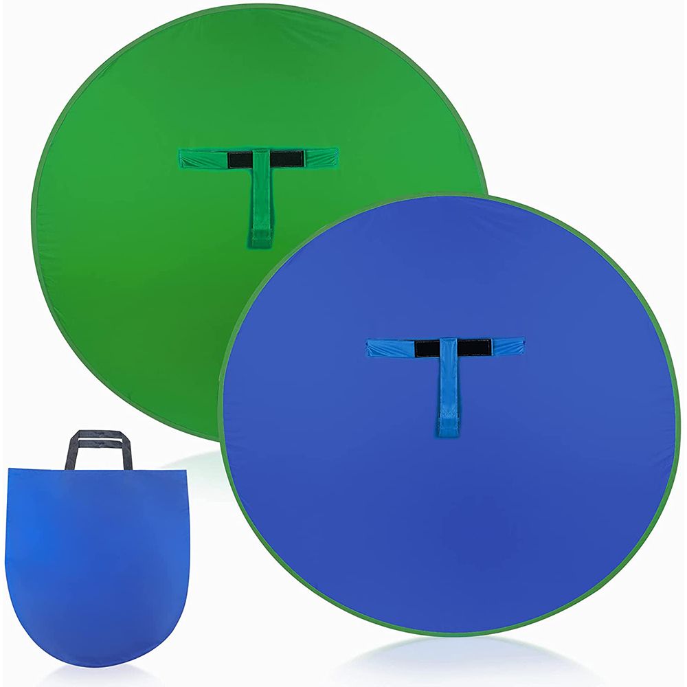 Green Screen Collapsible - Portable Chromakey Chair Photography Studio Double