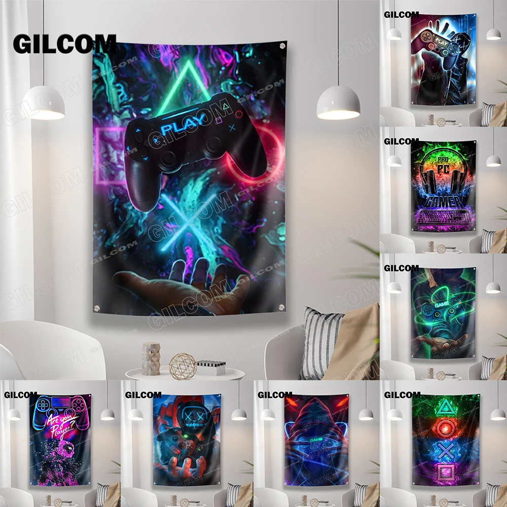 Gaming Room Flag Cool Punk Sty - Esports Gaming Banner 评论和价格