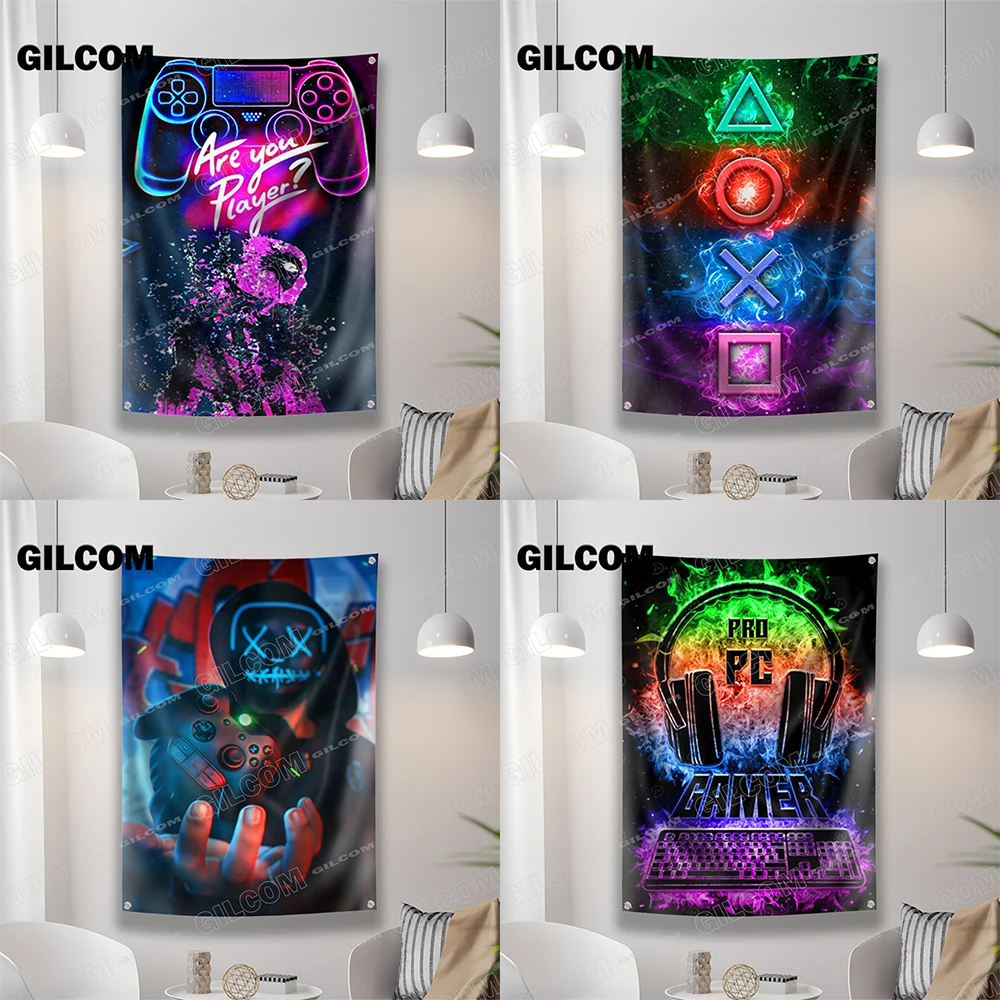 Gaming Room Flag Cool Punk Sty - Esports Gaming Banner 评论和价格