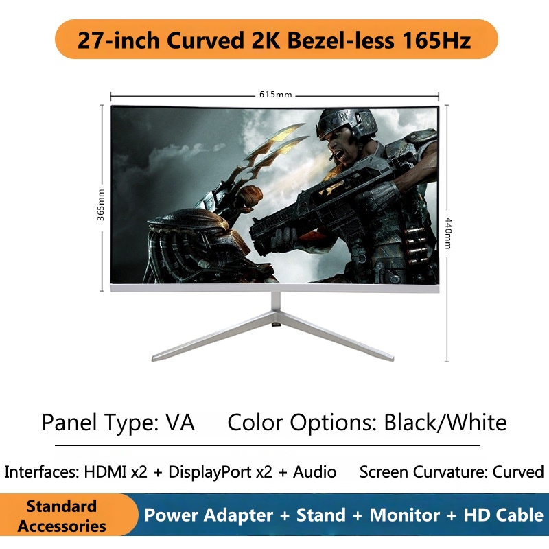 27 Inch 2K Curved Gaming Monit - Gaming X Esports 评论和价格