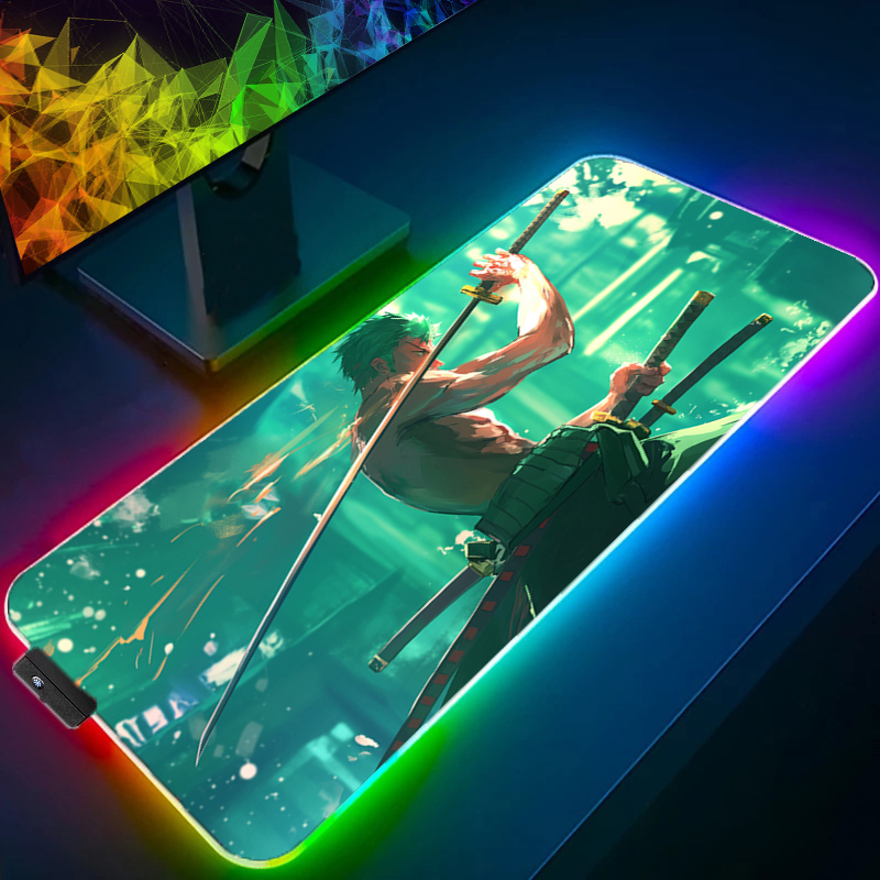 ONE PIECE Zoro Mouse Pad RGB G - Esports Gaming Mice 评论和价格