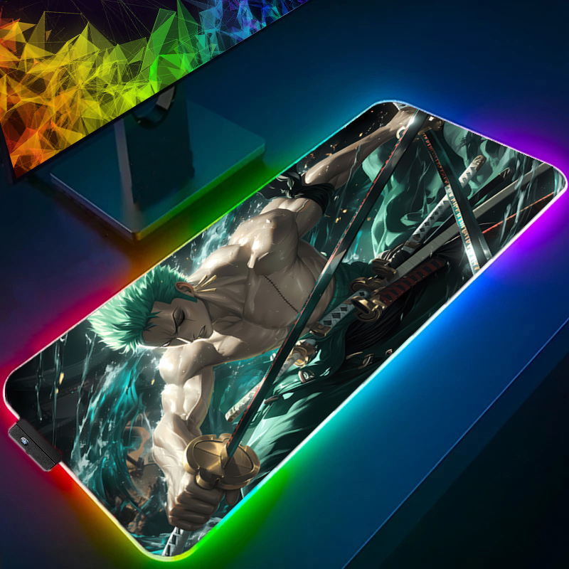 ONE PIECE Zoro Mouse Pad RGB G - Esports Gaming Mice 评论和价格