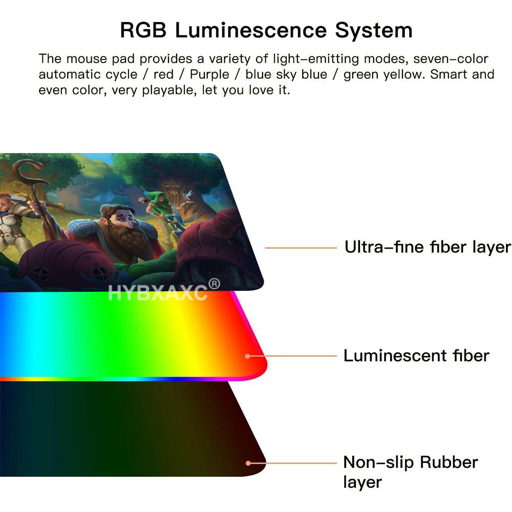 LED HD RGB Tibia Mouse Pad Ove - Mouse Pad Extended Rgb 评论和价格