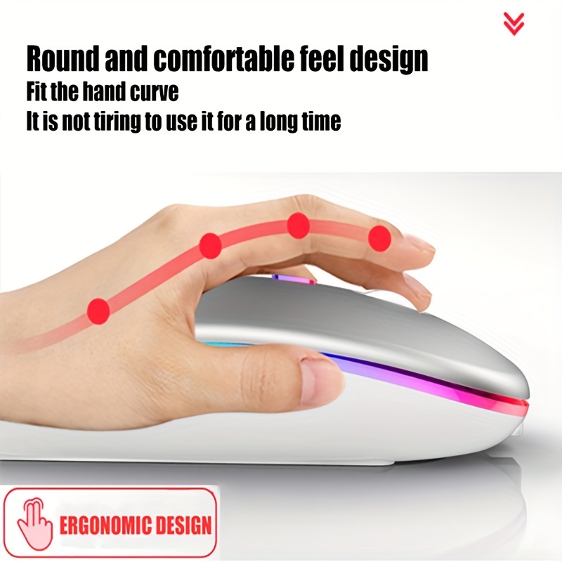 Wireless Mouse RGB Rechargeabl - Esports Gaming Mice 评论和价格